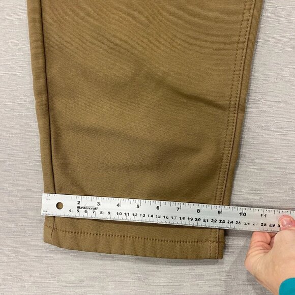 CAT Caterpillar Work Pants Mens 38 x 30 Brown Canvas Fleece Lined Insulated - Picture 8 of 11